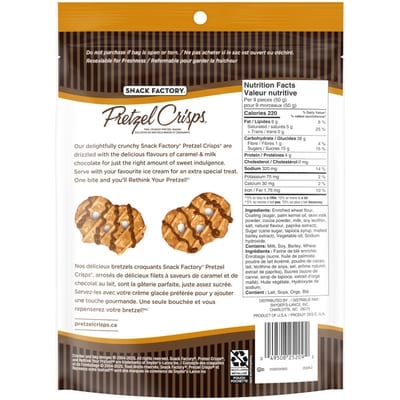 Pretzel Crisps, Drizzlers, Milk Chocolate & Caramel Drizzled Pretzels