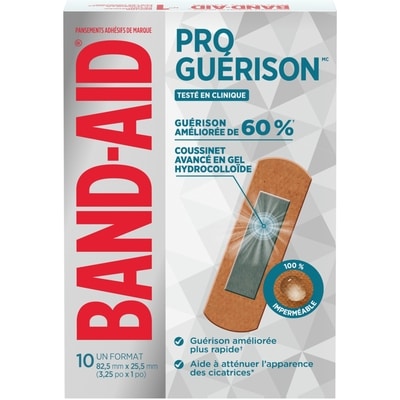 Band-Aid Pansements adhésifs Pro Heal, Un format 10 ea, 0,80 $/1ch