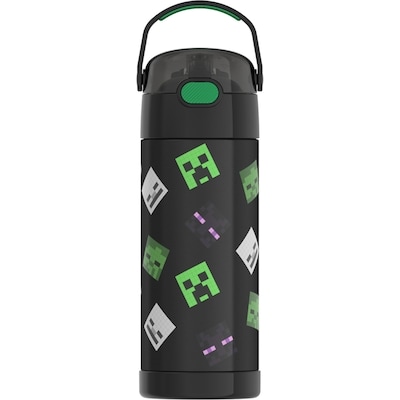 Thermos Stainless Steel Vacuum Insulated Insulated Straw Bottle with Bail Handle - Minecraft 1 ea, $22.00/1ea