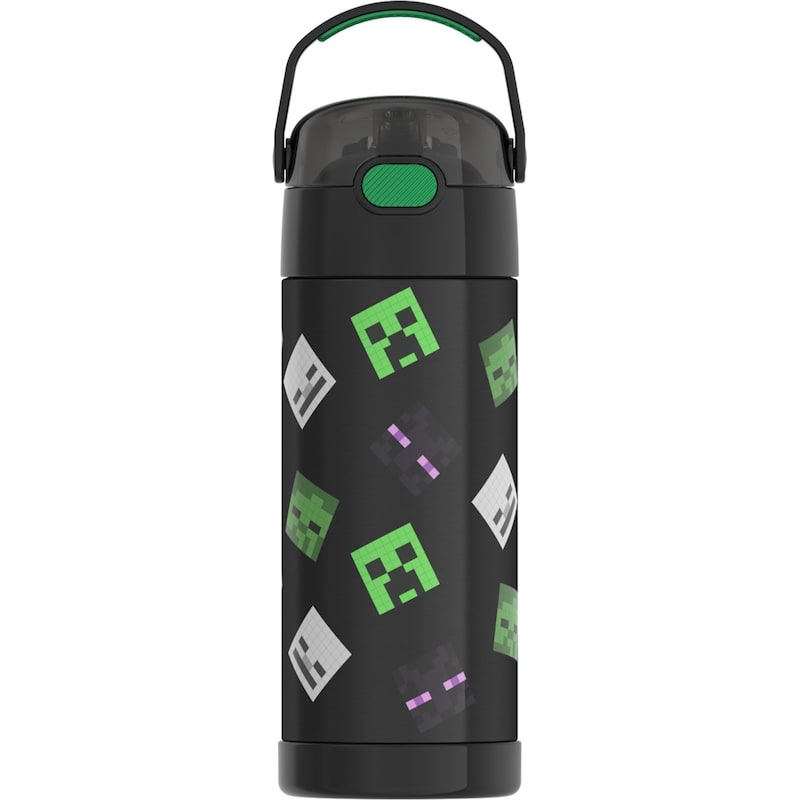 Stainless Steel Vacuum Insulated Insulated Straw Bottle with Bail Handle - Minecraft