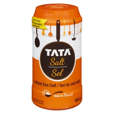 Tata Iodized Sea Salt 650 g, $0.31/100g