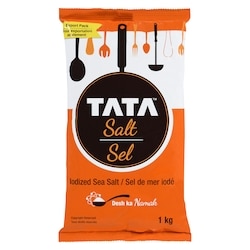 TATA Sel de mer iodé 1000 g, 0,20 $/100g