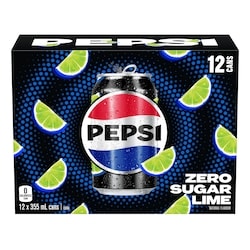 Pepsi Zero Sugar Lime Cola 12x355.0 ml, $0.21/100ml