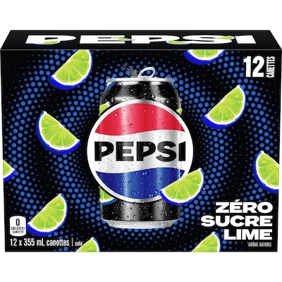 Pepsi Zéro sucre Lime 12x355.0 ml, 0,18 $/100ml