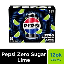 Pepsi Sans Sucre Citron Vert Cola 12x355.0 ml, 0,21 $/100ml