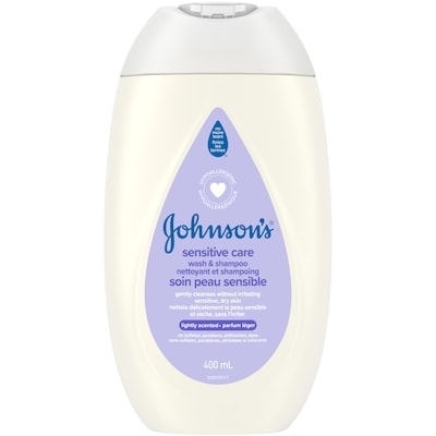 Johnsons Nettoyant et shampoing Soin peau sensible, parfum léger 400 ml, 1,82 $/100ml