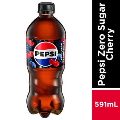 Pepsi Cola Cherry, Zero Sugar 591 ml, $0.47/100ml