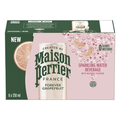 Maison Perrier Sparkling Water Beverage Forever Grapefruit, 8-Pack 8x330.0 ml, $0.30/100ml