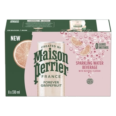 Maison Perrier Boisson à l’eau pétillante Infiniment Pamplemousse 8x330.0 ml, 0,26 $/100ml