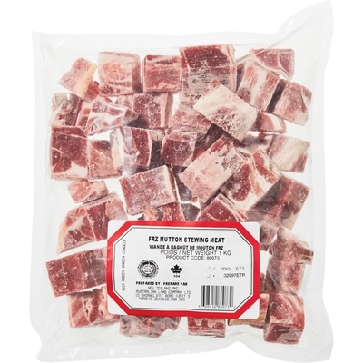 null Frozen Mutton Stewing Meat 1 kg, $1.90/100g