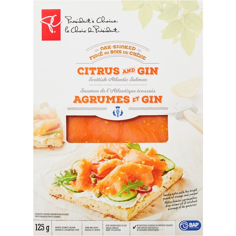 Oak-Smoked Citrus and Gin Scottish Atlantic Salmon