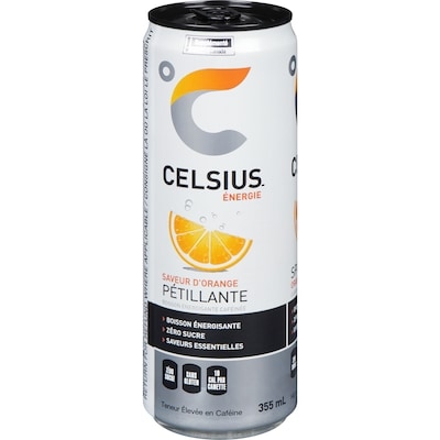 Celsius Saveur d'orange paquet de 12 12x355.0 ml, 0,77 $/100ml
