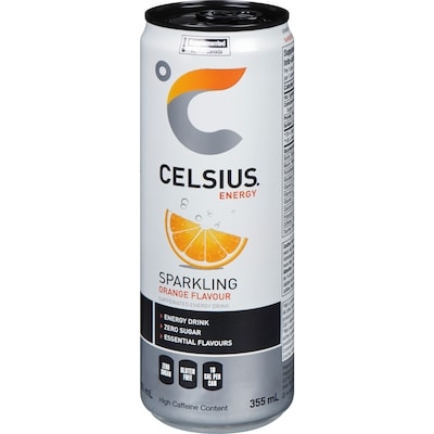 Celsius Orange 355 ml, $1.07/100ml