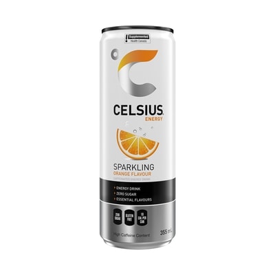 Celsius saveur d'orange 355ml 355 ml, 1,26 $/100ml