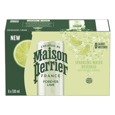 Maison Perrier Sparkling Water Beverage Forever Lime, 8-Pack 8x330.0 ml, $0.30/100ml
