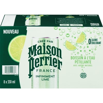 Maison Perrier Boisson à l’eau pétillante infiniment lime paquet de 8 8x330.0 ml, 0,30 $/100ml