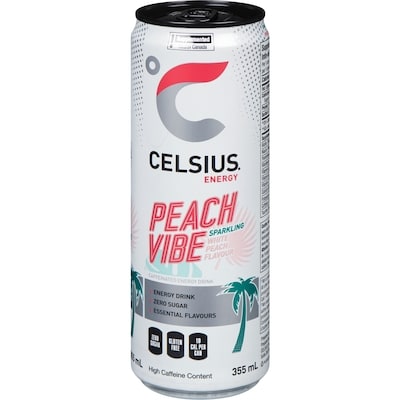 Celsius Peach Vibe 355 ml, $1.07/100ml