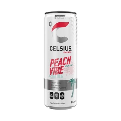 Celsius Peach Vibe Energy Drink 355 ml, $1.26/100ml