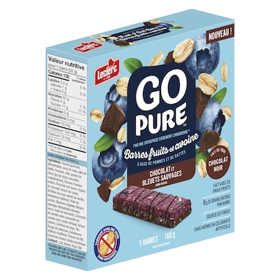Go Pure Barres aux fruits et à l'avoine, chocolat et bleuet sauvage