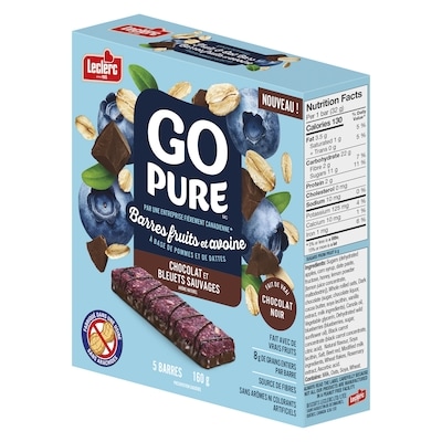 Go Pure Barres aux fruits et à l'avoine, chocolat et bleuet sauvage