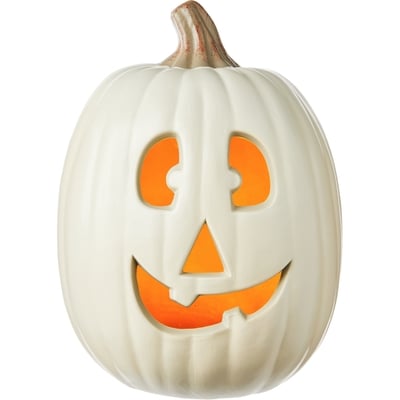 Large Pumpkin Decoration - White