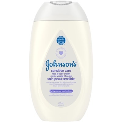 Johnsons Sensitive Cream Light Scent 400 ml, $1.82/100ml