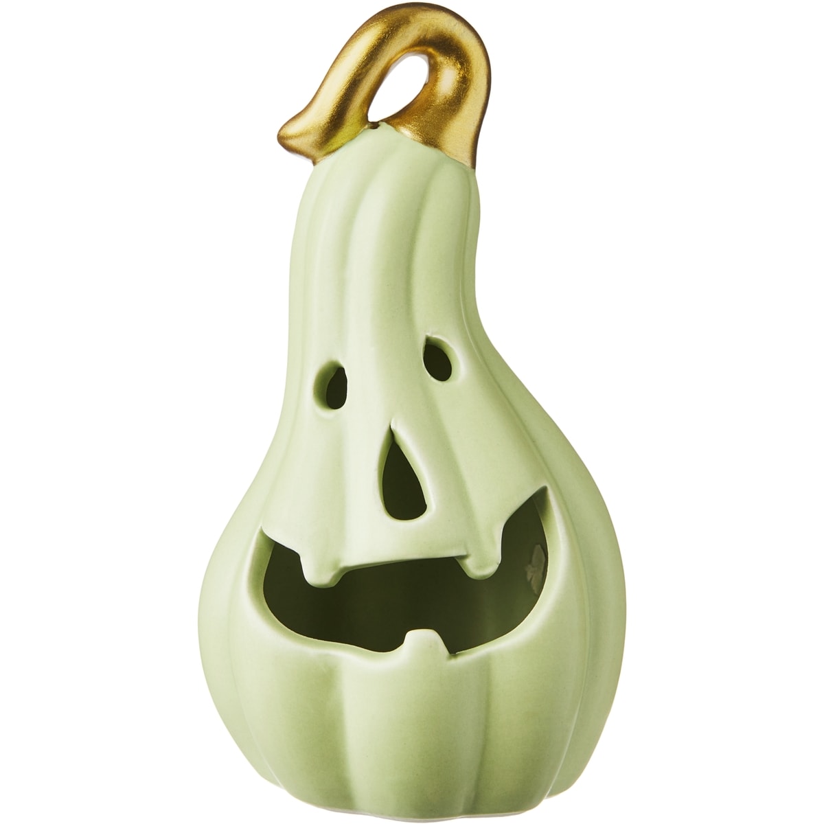 null Citrouille lanterne en céramique avec lumière à DEL – vert 1 ea, 10,00 $/1ch