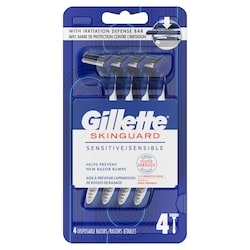 SkinGuard Disposable Razors for Men, 4 Count