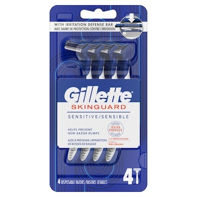 Gillette Rasoirs jetables ProtègePeau pour hommes, 4unités 4 ea, 2,87 $/1ch