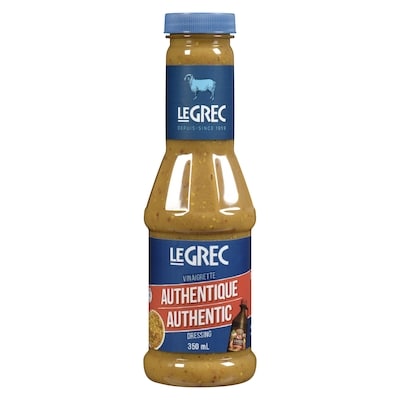 Le Grec Vinaigrette authentique 350 ml, 1,29 $/100ml