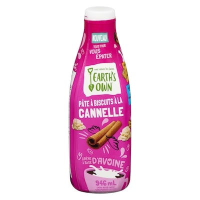 Earth’s Own Crème moitié-moitié sans produits laitiers pâte à biscuits à la cannelle crème à base d'avoine 946 ml, 0,74 $/100ml