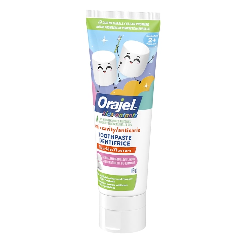 Anti-Cavity Toothpaste Fluoride Natural Marshmallow Flavour Kids 2+ Years