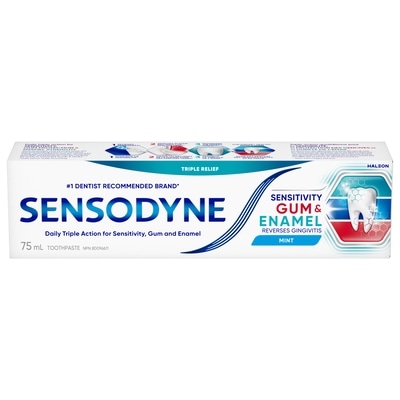 Sensodyne Dentifrice sensibilité gencives & émail menthe 75 ml, 11,99 $/100ml