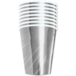 Kawaii 8ct Paper Cups Silver