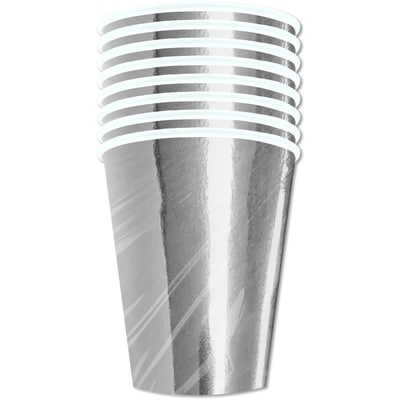 Tomo Gobelets en papier Kawaii 8ct argentés 8 ea, 0,31 $/1ch