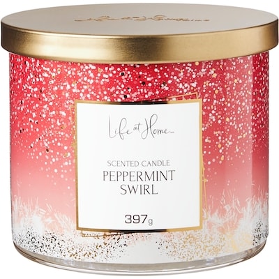 Life at Home Peppermint Swirl Scented Candle 1 ea, $16.00/1ea
