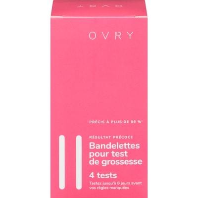 Ovry Bandelettes pour test de grossesse 4 ea, 5,37 $/1ch