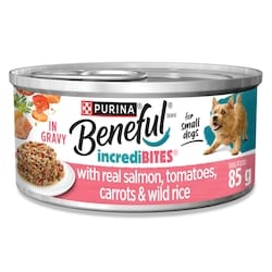 Purina Beneful Incredibites Wet Dog Food Real Salmon in Gravy 85 g, $1.75/100g