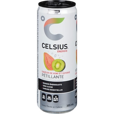 Celsius Saveur de kiwi et goyave paquet de 12 12x355.0 ml, 0,77 $/100ml