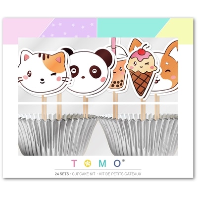 Tomo Kit de cupcakes kawaii 24 pièces 24 ea, 0,19 $/1ch