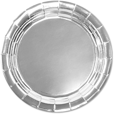 Tomo Kwaii 8ct Round Plates Silver 8 ea, $0.25/1ea