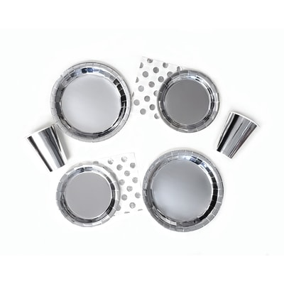 Assiettes rondes Kawaii 8ct argentées
