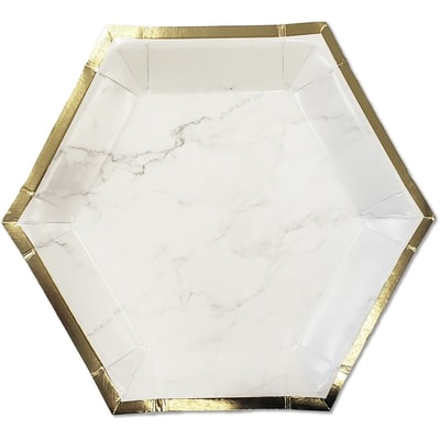 Tomo Occasion 8ct Marble Plates 8 ea, $0.44/1ea