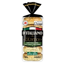 D'Italiano Gusto! Everything & Herbs Bagels 540 g, $0.65/100g