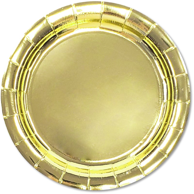 Occasion 8ct Round Plates Gold 22.86 cm