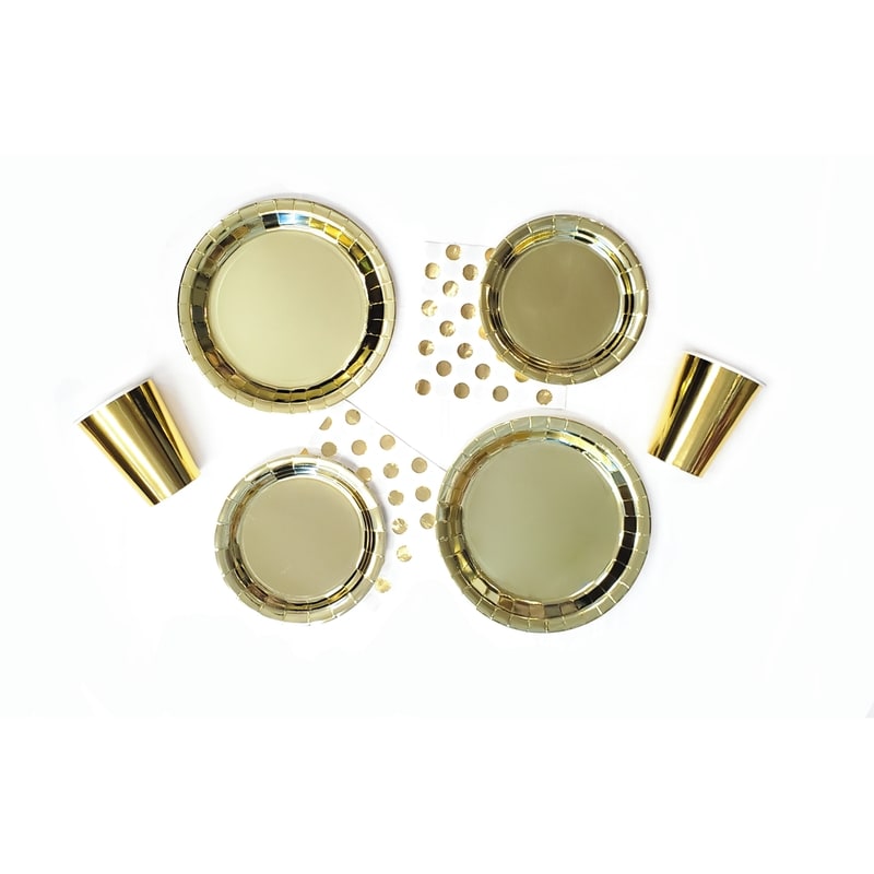 Occasion 8ct Round Plates Gold 22.86 cm