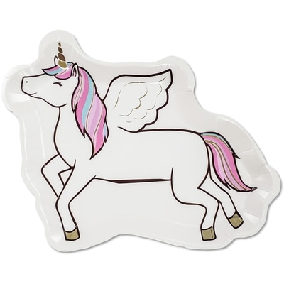 Tomo Unicorn 8ct Shaped Plates 1 ea, $3.00/1ea