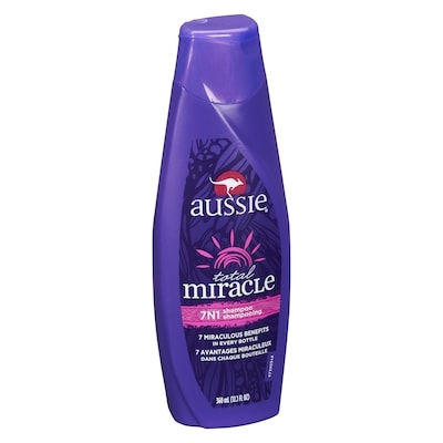 Aussie Shampooing Total Miracle avec abricot et noix de macadamia pour cheveux endommagés, sans parabènes 360 ml, 1,14 $/100ml