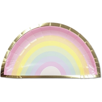 Tomo Unicorn 8ct Rainbow Shaped Plates 1 ea, $3.00/1ea