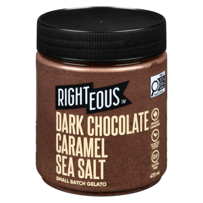 Righteous Gelato, Dark Chocolate Caramel Sea Salt 473 ml, $1.48/100ml